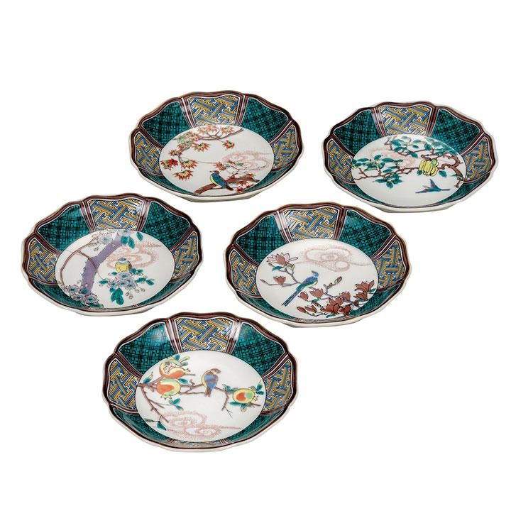 【海外限定】 4.2号皿揃 花鳥絵変り 食器