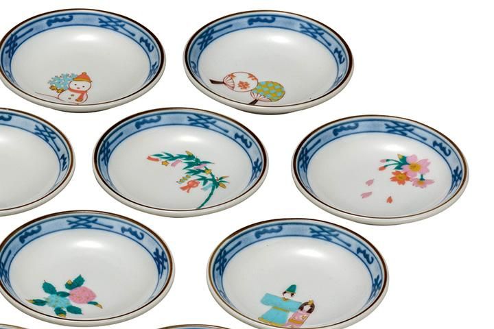 3号皿揃 絵ごよみ