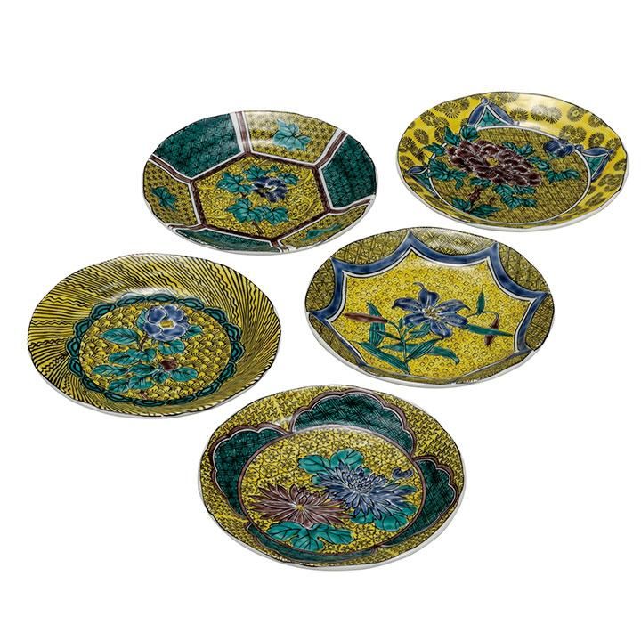 【新品・未使用品】九谷焼 小鉢揃 吉田屋絵変り 4号 5客 4号小鉢揃 吉田屋絵変わり