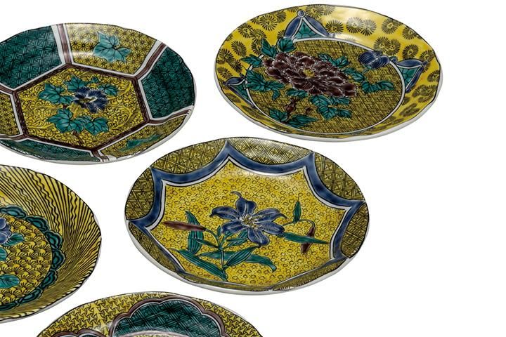 江戸後期　吉田屋手青九谷　皿　A 直径21.7㎝　東な7-0405① 江戸後期 吉田屋手青九谷 皿 A 直径21.7㎝ 東な7-0405①