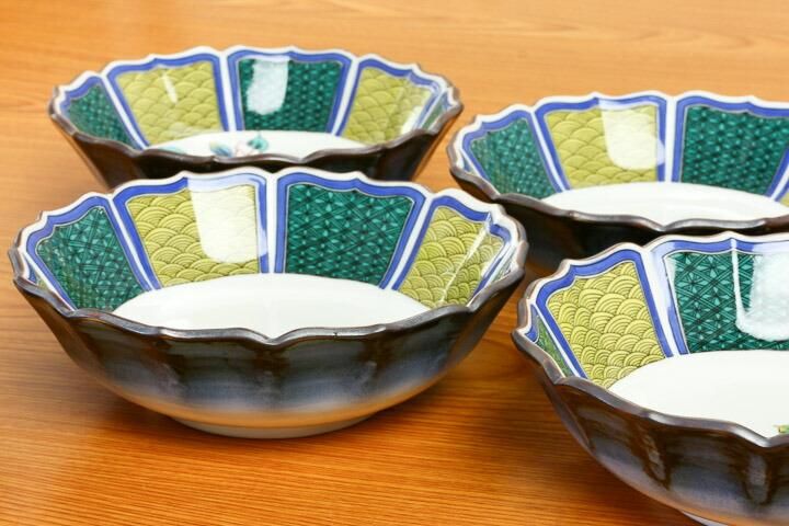 5.5号小鉢揃 草花絵変り/美山窯 34-031