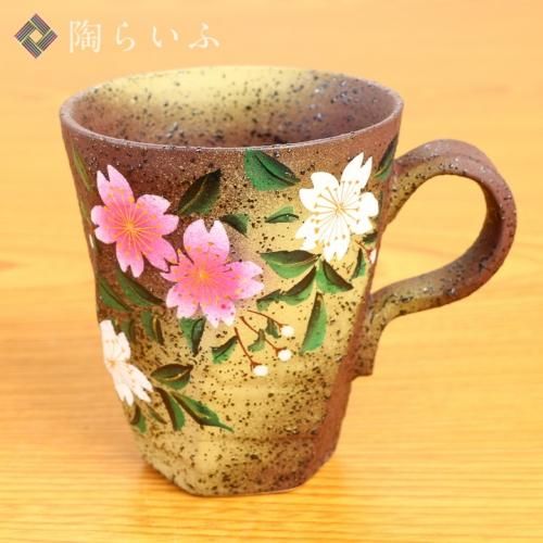 限定品＞九谷焼 9.5号花瓶 桜舞/福島武山