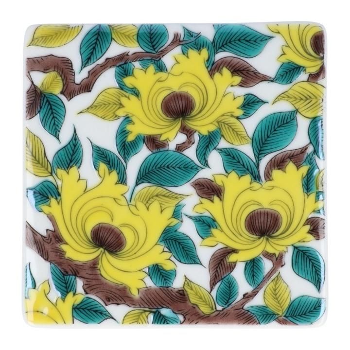 新柄追加】ペア スクエアプレート/青郊窯 | 九谷焼の独自な透明感と