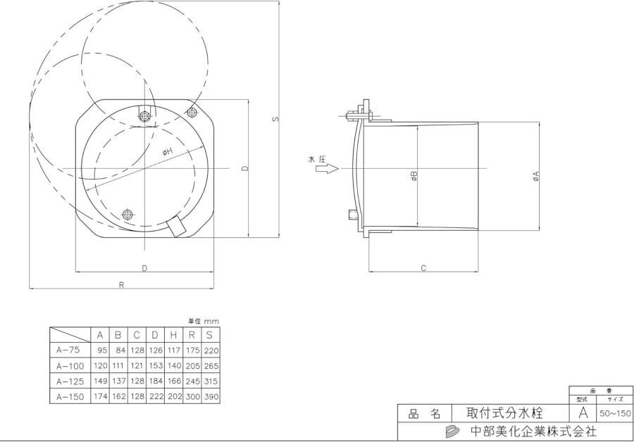 中部美化 A型取付式分水栓 - 水道資材の工藤建材 中部美化 A型取付式分水栓 - 水道資材の工藤建材