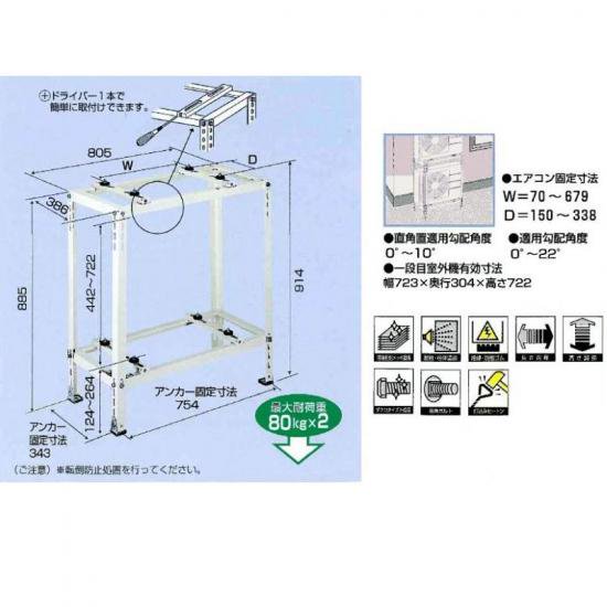 平地、二段置用架台 B-HWT4 - 水道資材の工藤建材