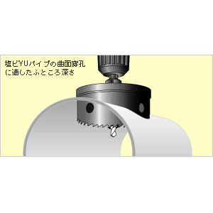 排水マス用ホールソー Vu100 (Φ120） - 水道資材の工藤建材