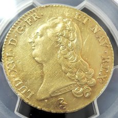 1786年A FRANCE 2ルイドール金貨 フランス ルイ16世★金貨★PCGS/MS62/アンティーク/ゴールド