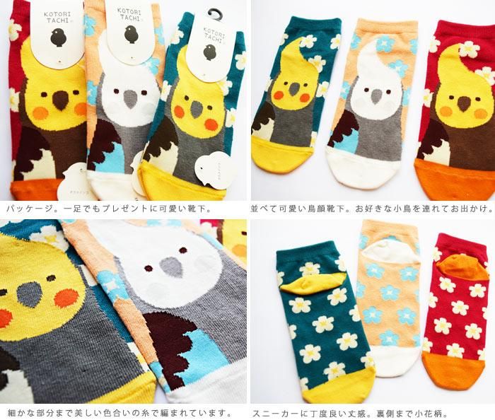 小鳥の雑貨 洋服デザイン Kotoritachi 鳥顔靴下 オカメインコ2 小鳥の雑貨 洋服デザイン Kotoritachi 鳥顔靴下 オカメインコ2