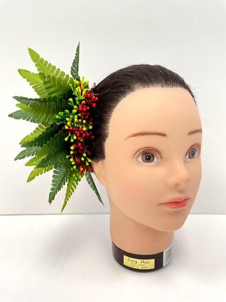 真っ赤なレフアの髪飾り