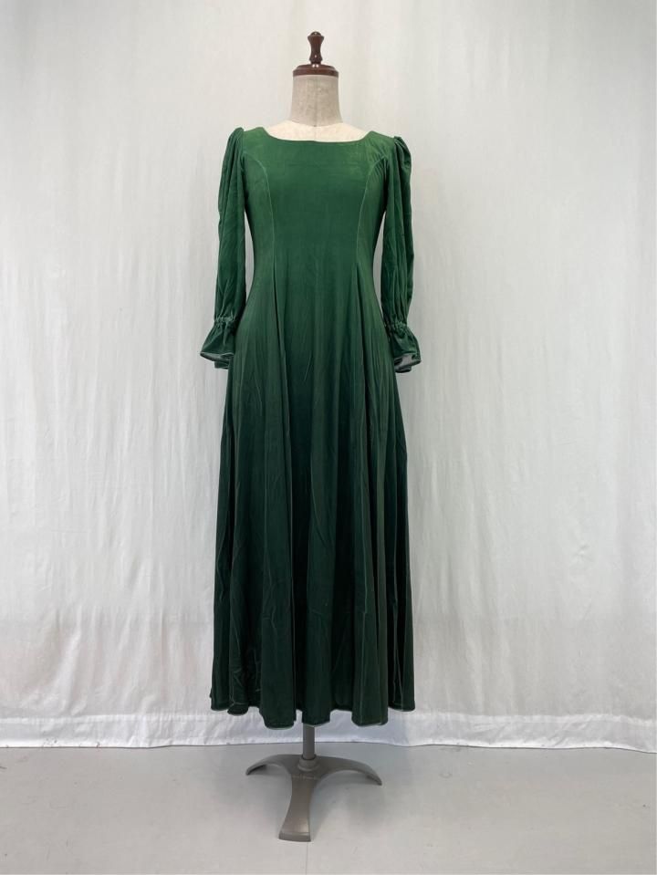 SALE】グリーングラデーションベロアドレス - フラショップ