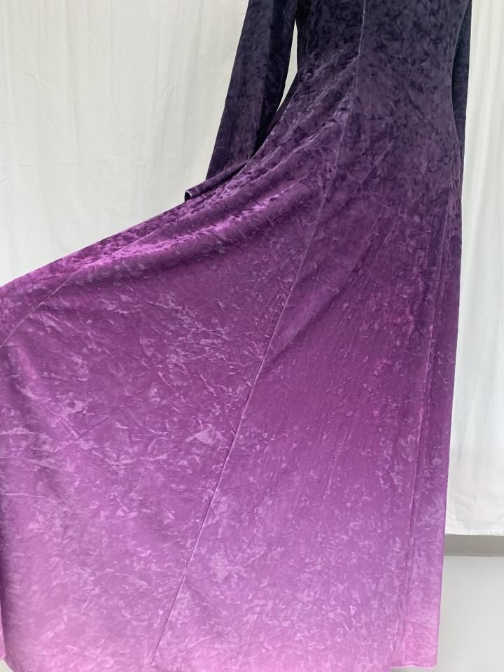 S【SALE】プランジネック ラインストーン ベルベット ロング