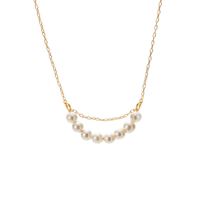 Petit Pearl Arch Necklace(小粒パールのアーチ型ネックレス)