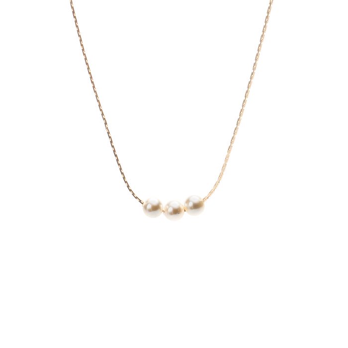 3 Pearl Necklace-78cm(3粒パールネックレス)