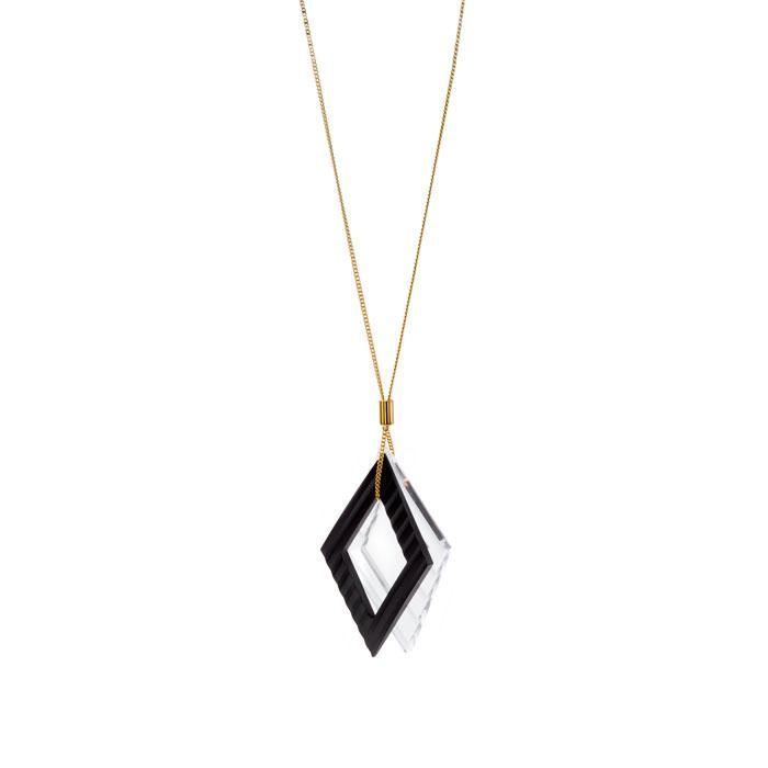 Wave Pattern Motif Necklace-Black(ȷåȤդΥͥå쥹 ֥å)