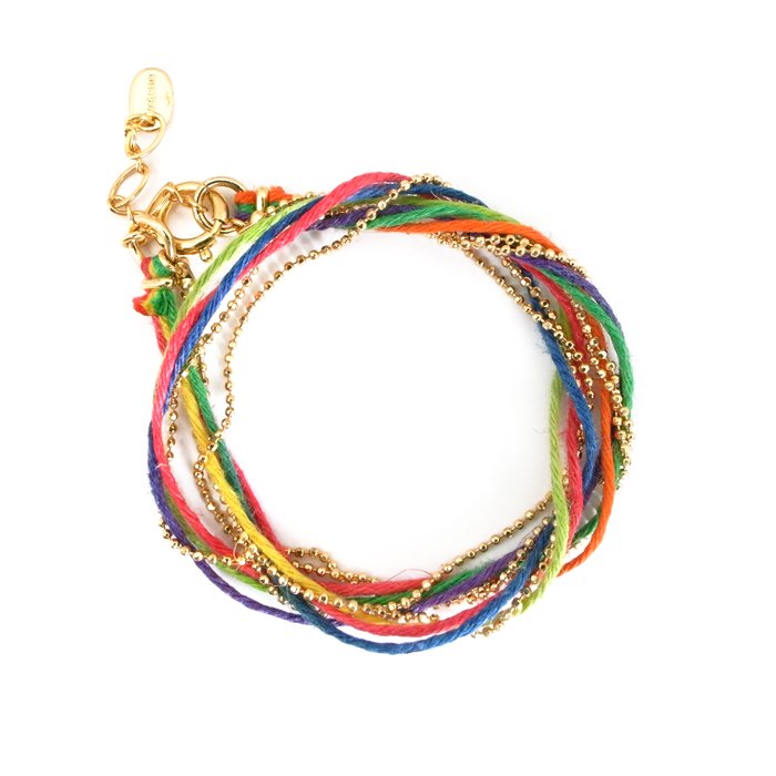 Hemp and Chain Anklet / Necklace - Rainbow (إפȥΥ󥯥å - 쥤ܡ)