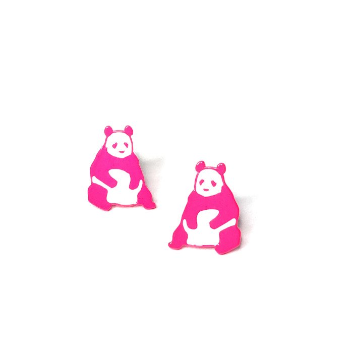 Safari Posts - Panda - color (サファリピアス - パンダ)