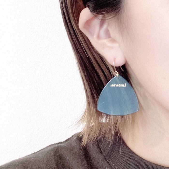 Pick Earring - Clear Blue(ピックのイヤリング- クリアブルー）