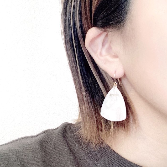 Pick Earring - Pearl(ピックのイヤリング- パール）
