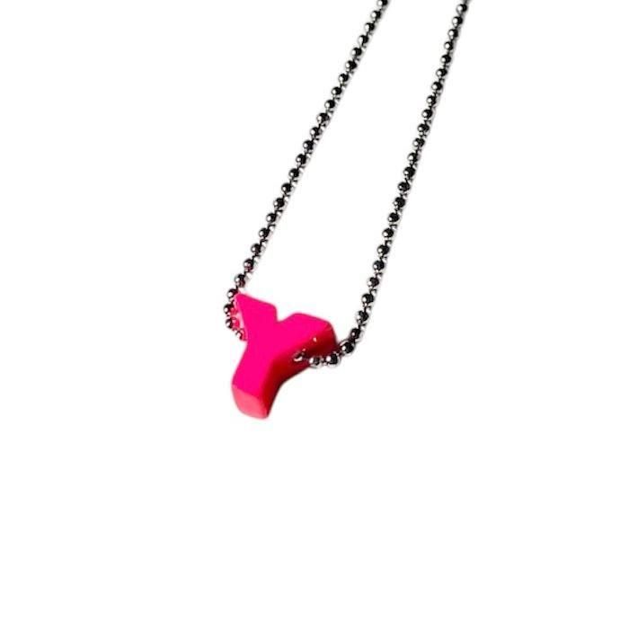 Paint Alphabet Necklace-Y