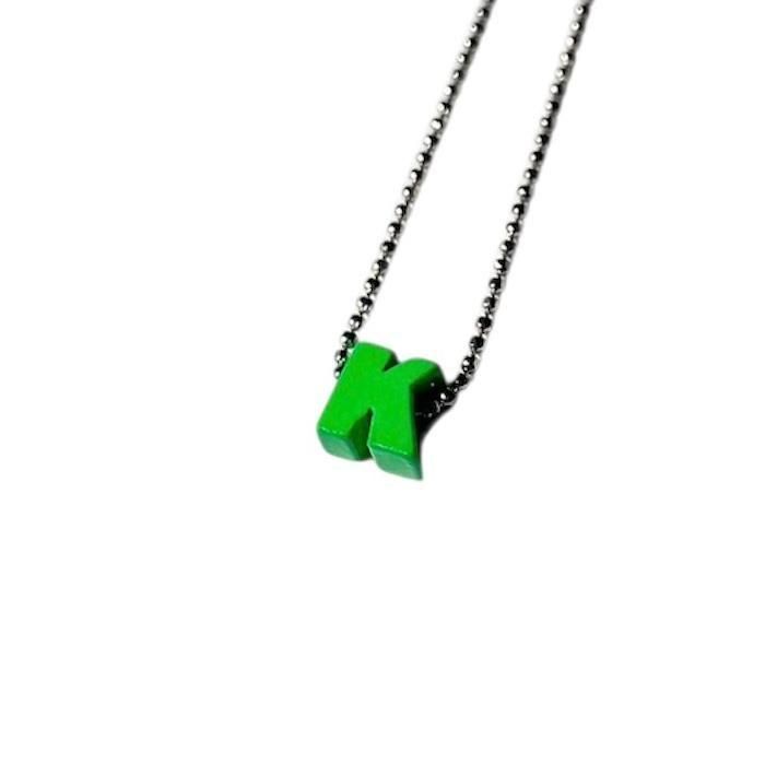 Paint Alphabet Necklace-K