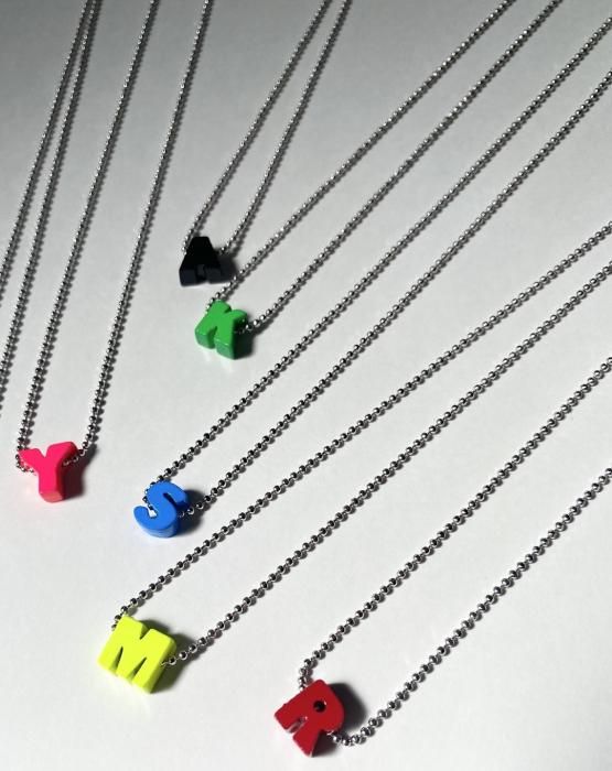 Paint Alphabet Necklace-M