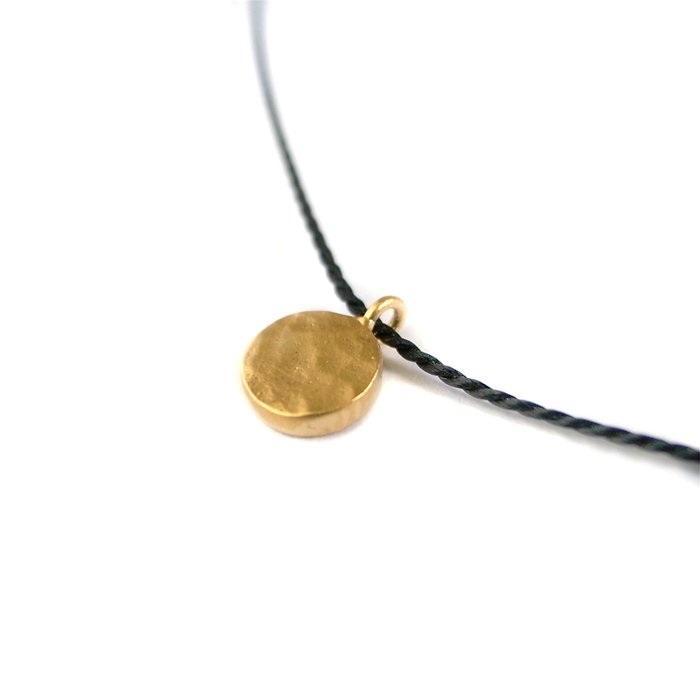 Tiny Circle Silk Necklace