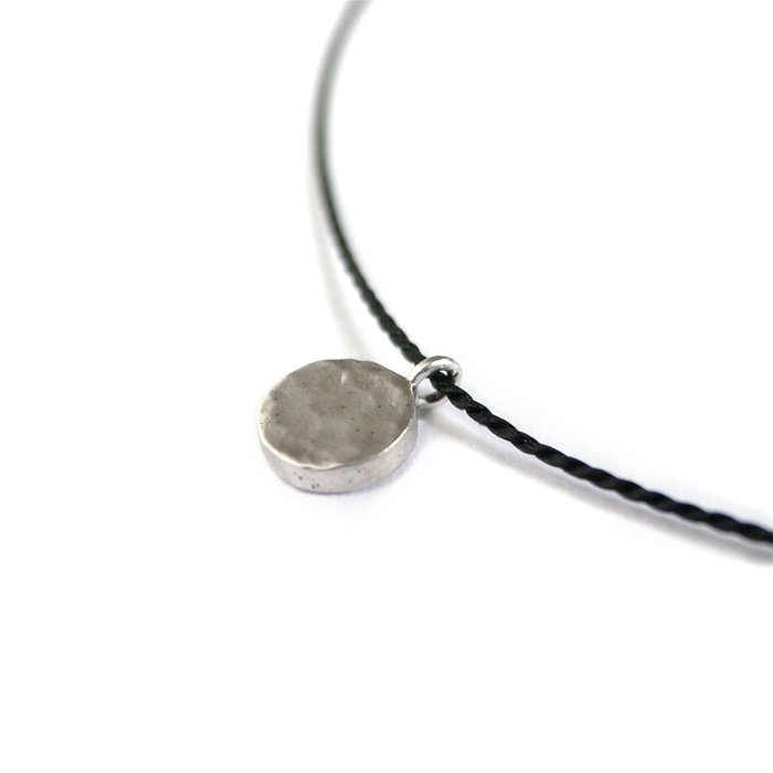 Tiny Circle Silk Necklace