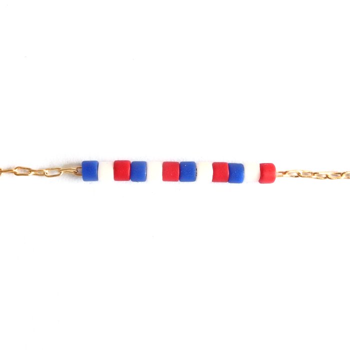 Skinny Beaded Necklace - French