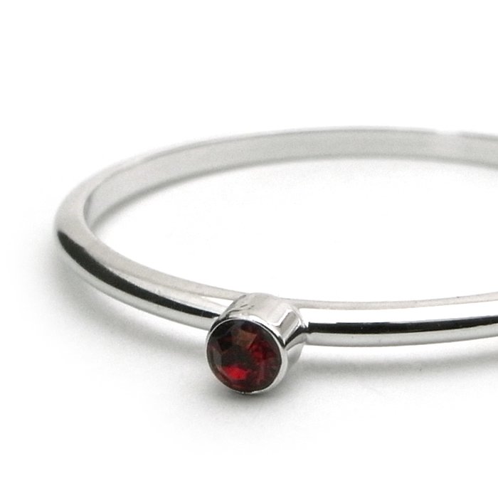 Tiny 1 Stone Ring - Ruby