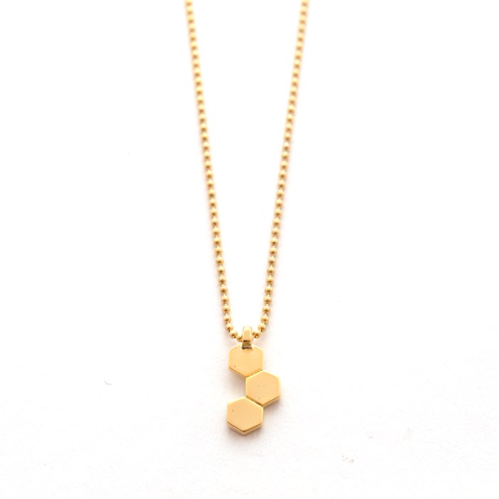 Geometric Pattern Necklace - Honeycomb(幾何学模様のネックレス-ハニカム)