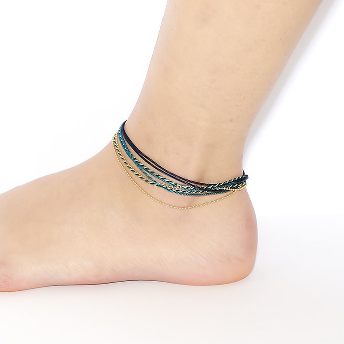 Kumihimo and Chain anklet / Necklace - 03 (ߤҤ󥢥󥯥å/ͥå쥹 - 03)