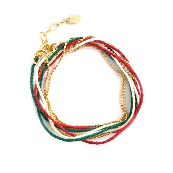 Hemp and Chain Bracelet - Italian (ヘンプアンドチェーンブレスレット - イタリアン)