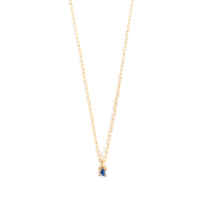 Tiny Gem Necklace - Sapphire