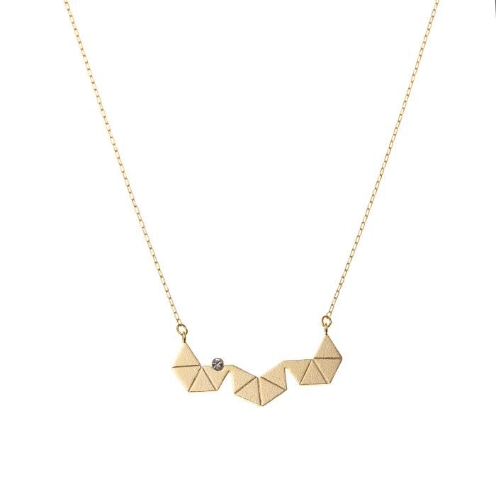 Geometric Pattern Necklace - Triangle With 1 Stone(إѥ ͥå쥹 - ե ȥ饤󥰥)