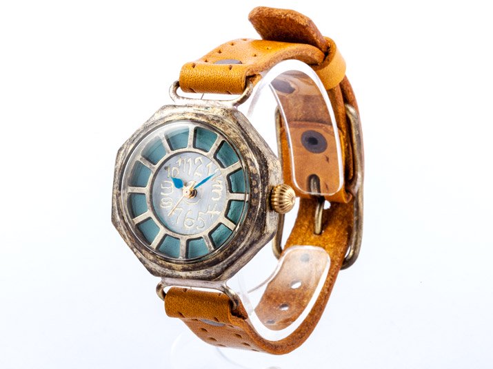 八角 水色文字盤 手作り腕時計 懐中時計 日時計の通販 Jha Online Store