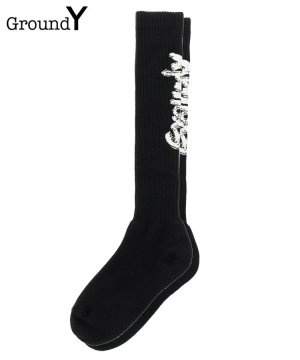 Rib High Socks Ground Y Logo / ブラック [GM-M02-091-2-03]