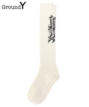 Rib High Socks Yohji Yamamoto Logo / ホワイト [GM-M03-091-1-03]