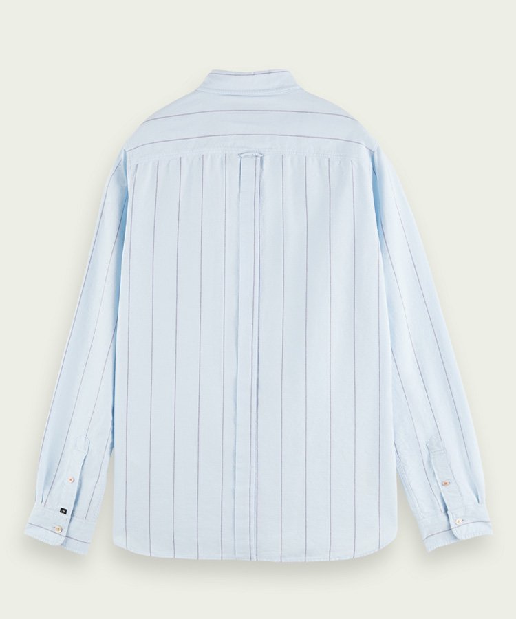 Yarn-dyed organic cotton shirt / ライトブルー [282-51415]