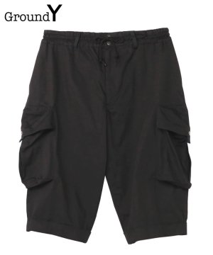 30/cotton twill Short cargo pants / ブラック [GG-P16-004-2-03]