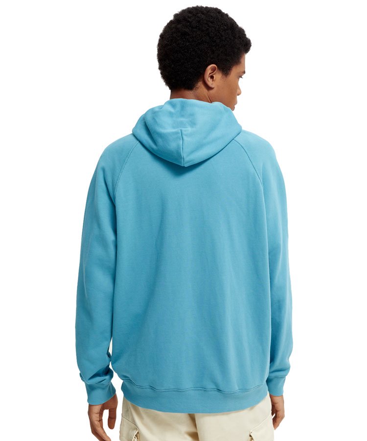 Relaxed-fit organic felpa hoodie / ブルー [292-53802]