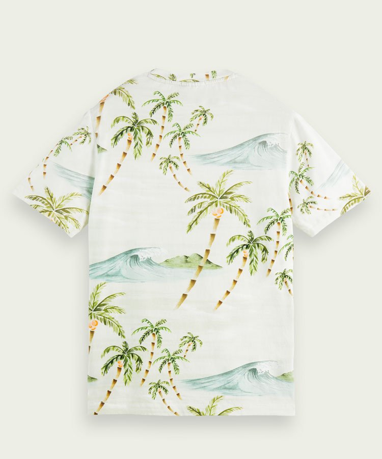 Organic printed T-shirt / バンブー [292-54407]