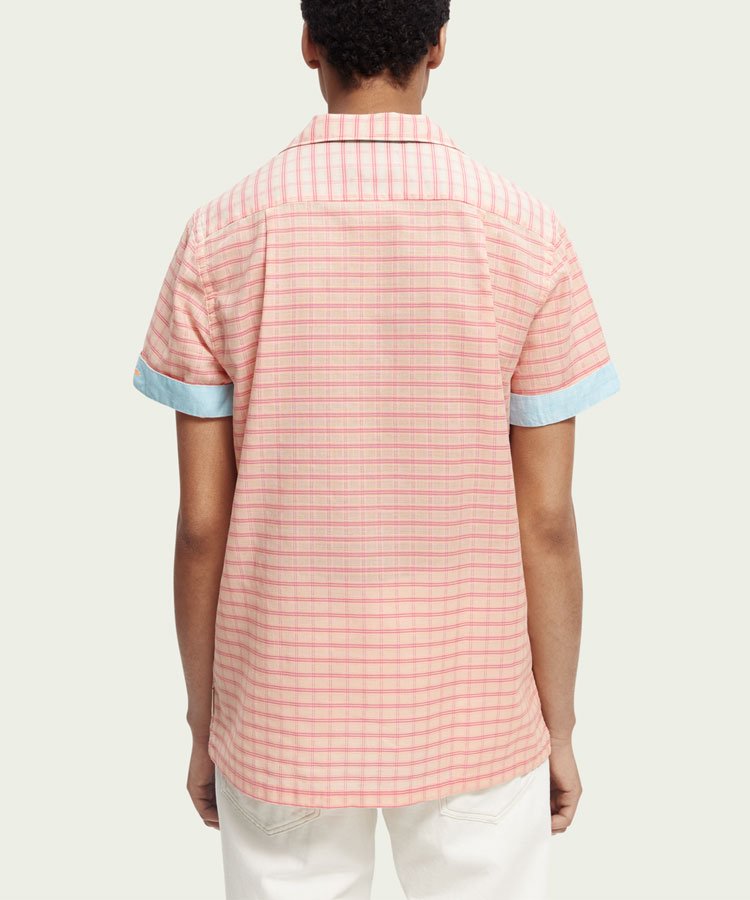 Lightweight structured organic cotton shirt / ピンク [292-52402]