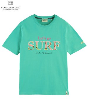 Graphic jersey T-shirt / ミント [292-54403]