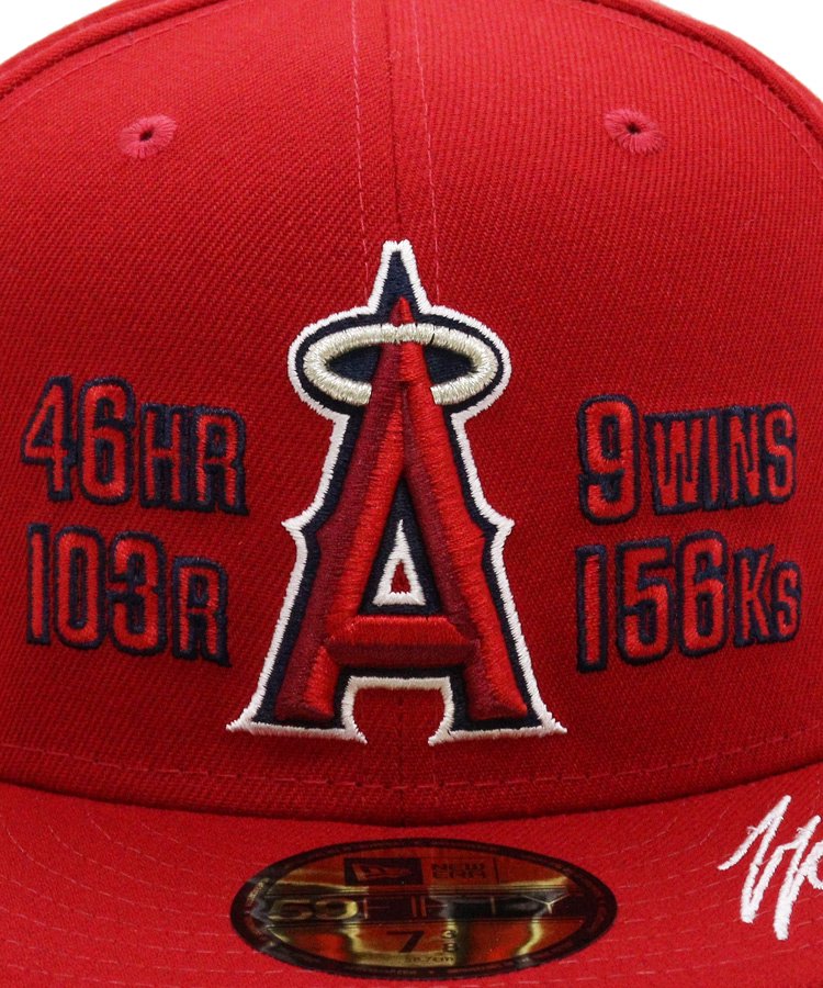 <img class='new_mark_img1' src='https://img.shop-pro.jp/img/new/icons61.gif' style='border:none;display:inline;margin:0px;padding:0px;width:auto;' />59FIFTY Shohei Ohtani 2021 Season Memorial Collection ロサンゼルス・エンゼルス スタッツ / スカーレット [13272862]