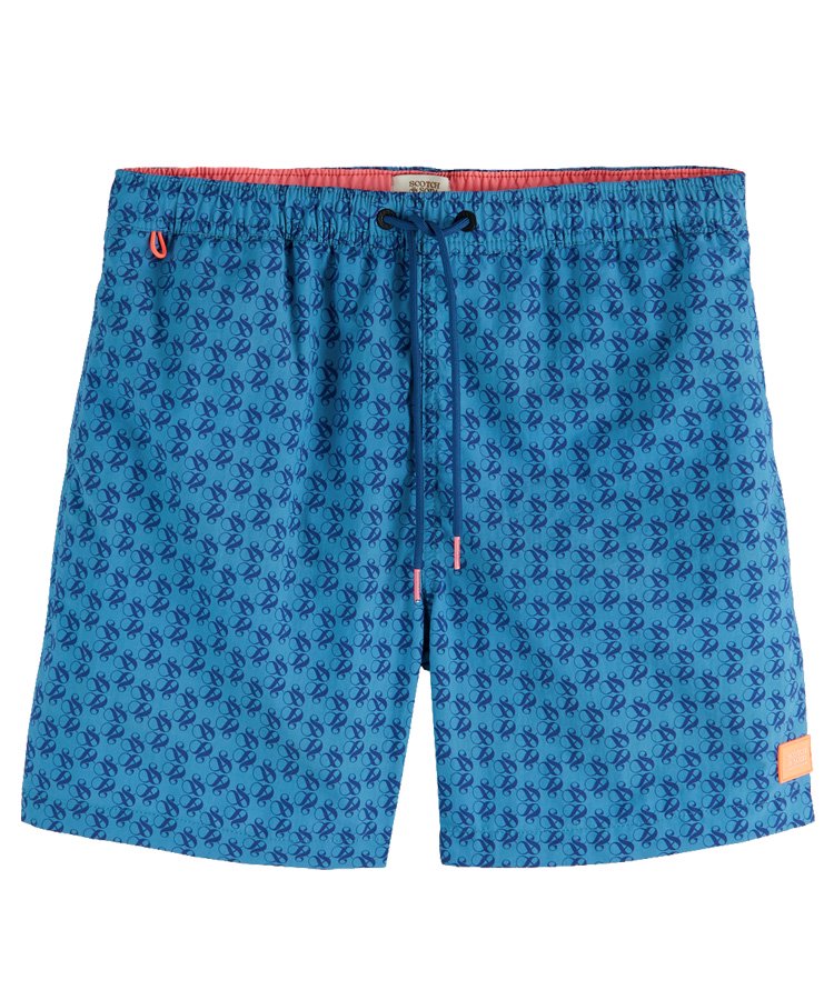 Mid-length printed swim shorts / ֥롼 [292-58603]