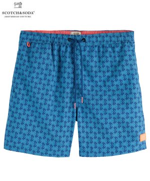 Mid-length printed swim shorts / ֥롼 [292-58603]