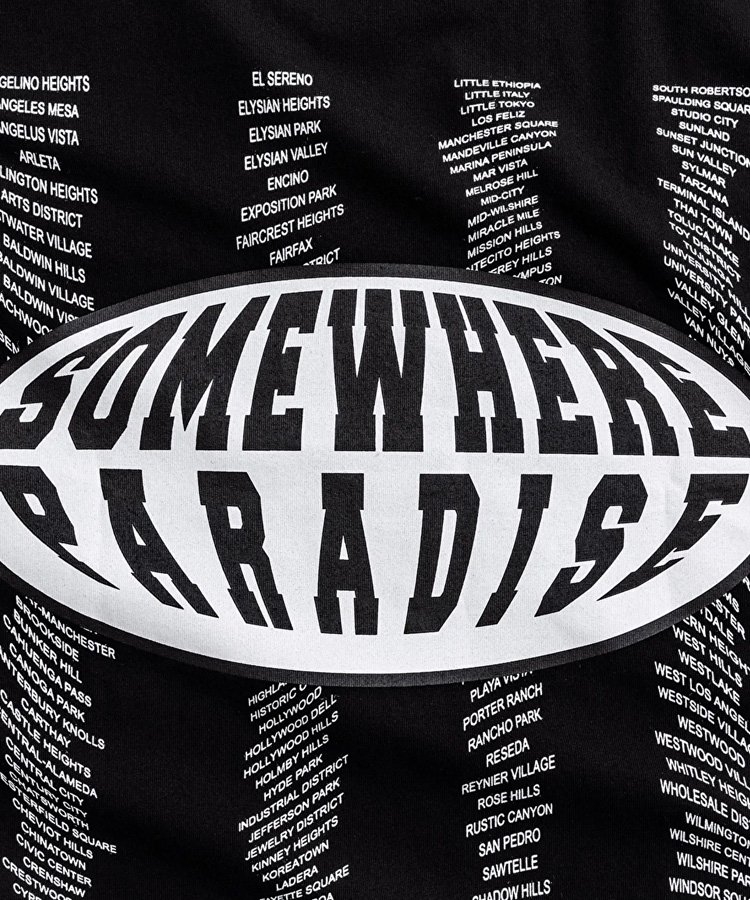 SOMEWHERE IN PARADAISE RELAXED TEE / ブラック [SLA-M2923TE]