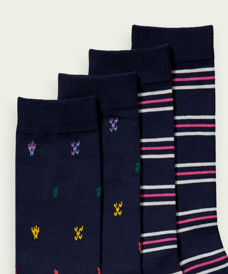2-pack Jacquard socks (2ڥ1å) / A [282-69901]