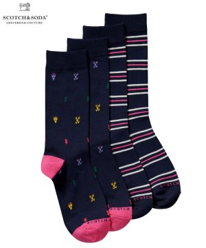 2-pack Jacquard socks (2ڥ1å) / A [282-69901]
