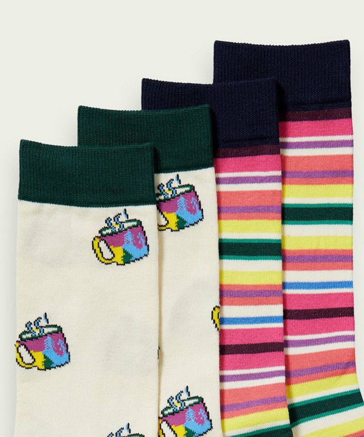 2-pack Jacquard socks (2ڥ1å) / B [282-69901]